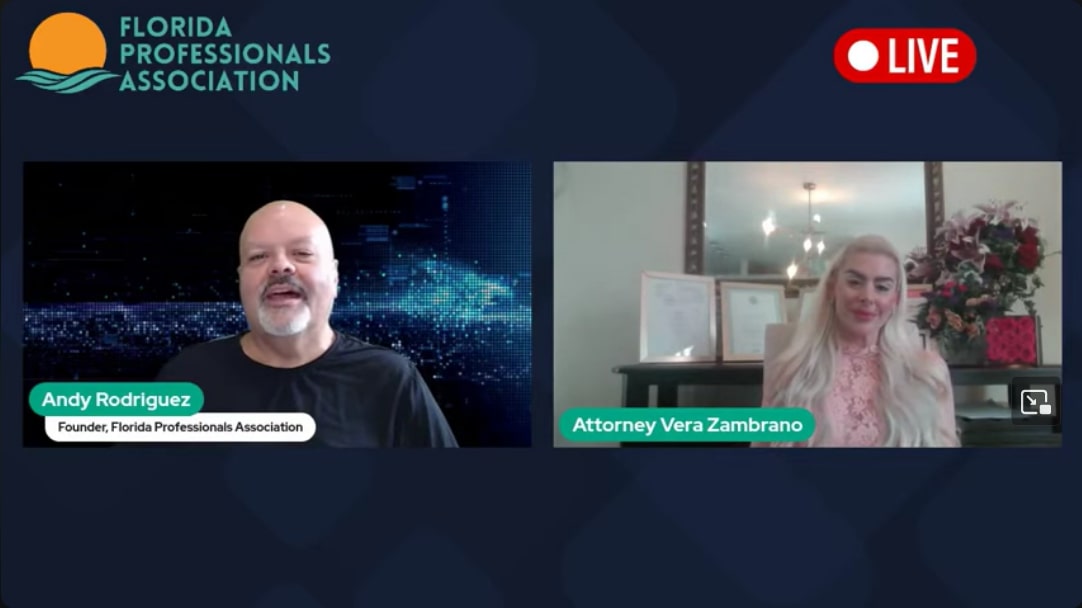 VIP Interview with Florida Professionals Business Owner Association and Lead Attorney Zambrano