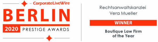 Berlin Prestige Award für herausragende anwaltliche Leistungen von Vera Zambrano
